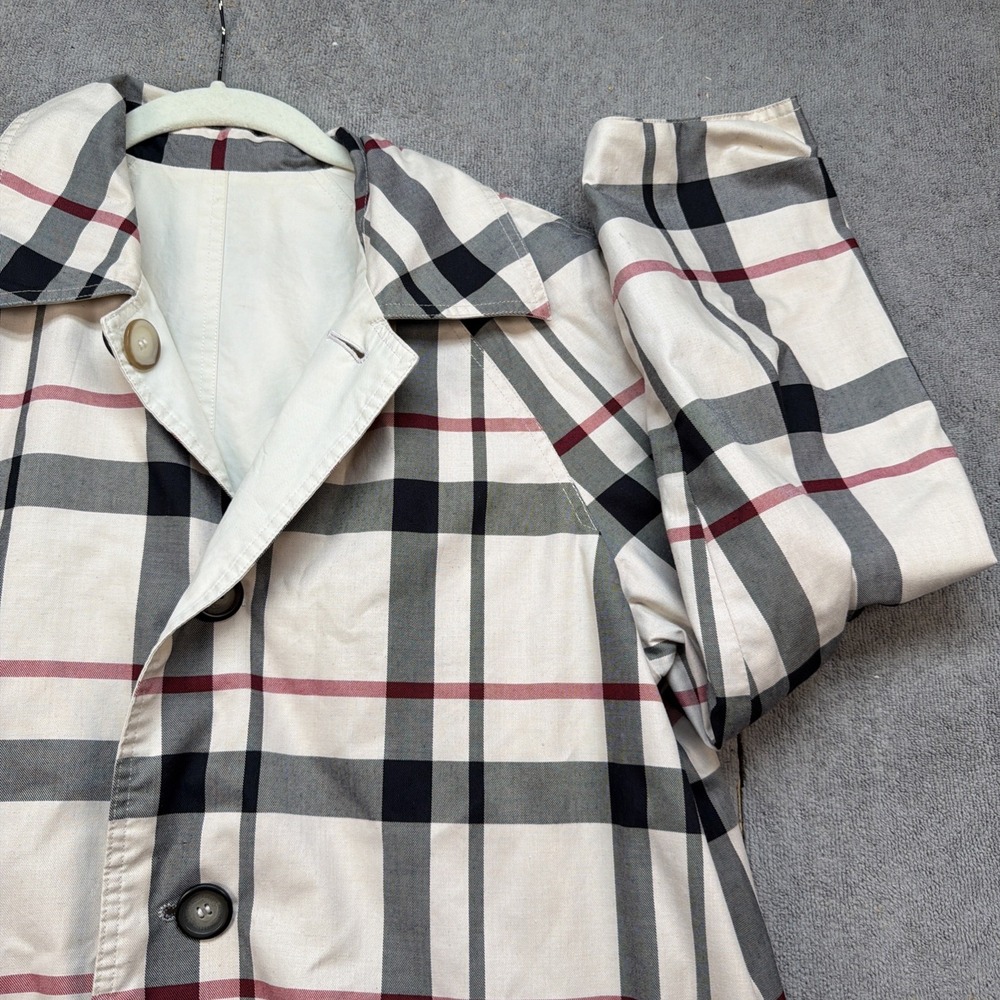 Pendleton Reversible Jacket Womens Large Plaid Heritage‎ Coat Beige Lined